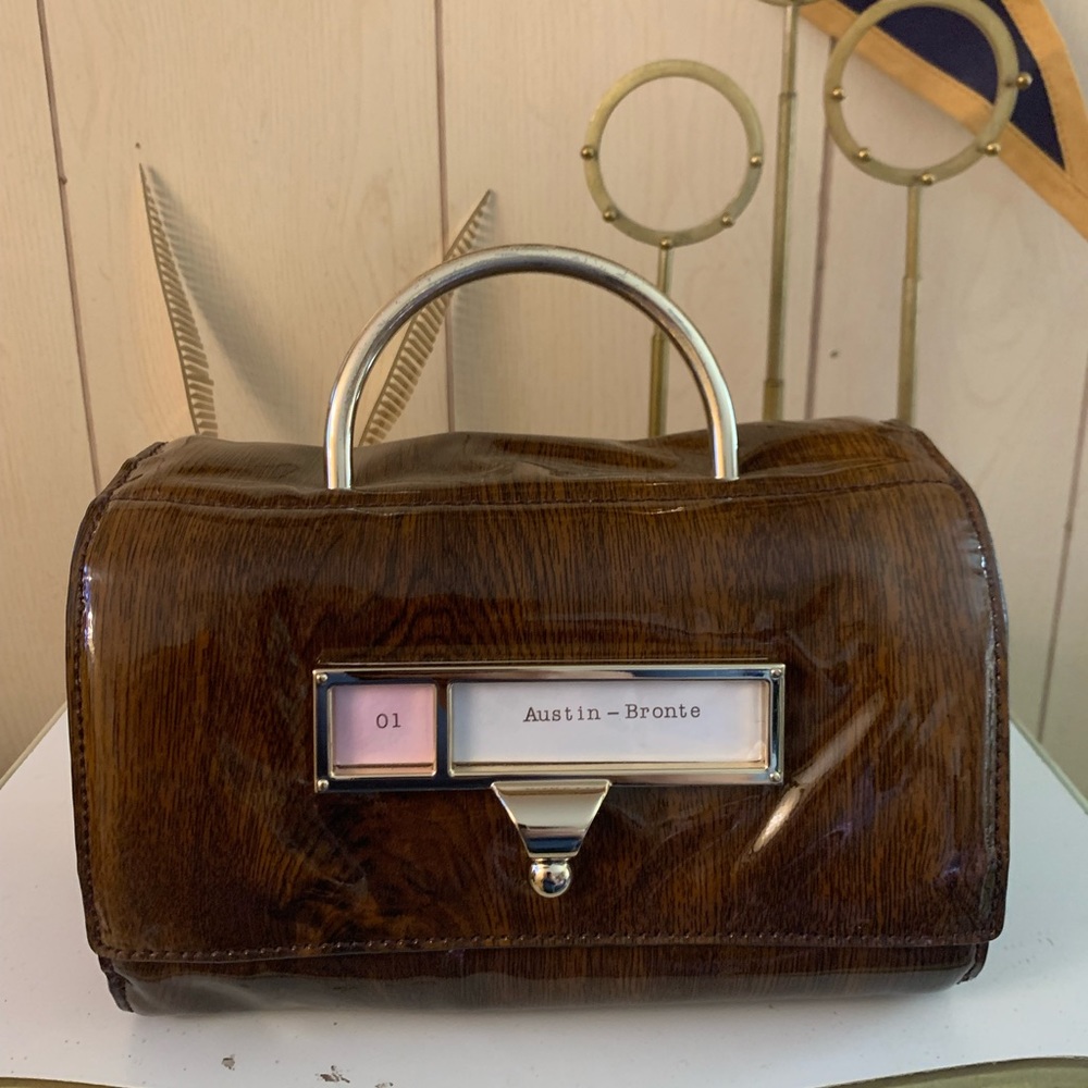 Austin to Brontë bronte card catalog required reading library handbag purse